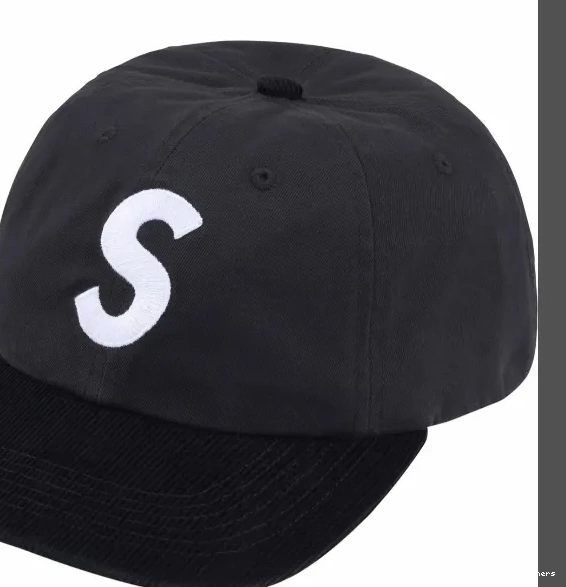 6-PANEL Embroidered Red S 24SS Leather Retro Hat White blocked Color LOGO Buckle Black 2-TONE Khaki 0703